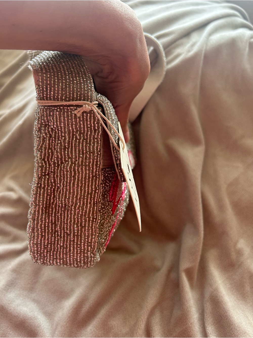 NWT SOL and MER flamingo 🦩 beaded handbag! - Picture 8 of 16